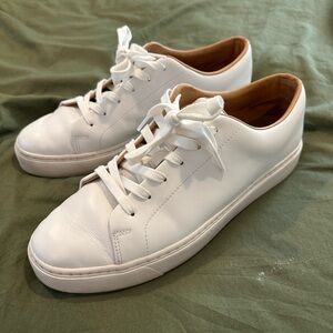 White J.Crew Leather Sneaker